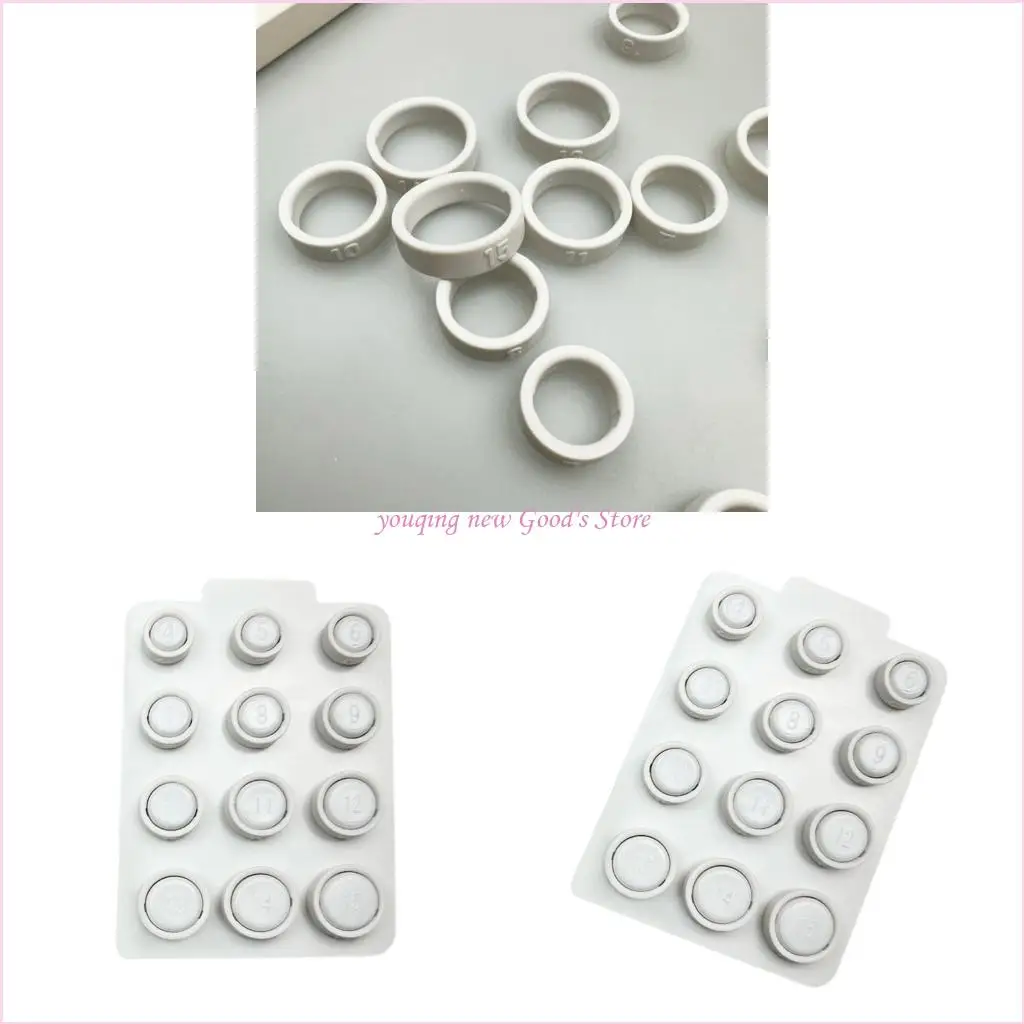 

57QA Multi Size Finger Measuring Tool Plastic Resin 15 Options Jewelry Fitting Accessory