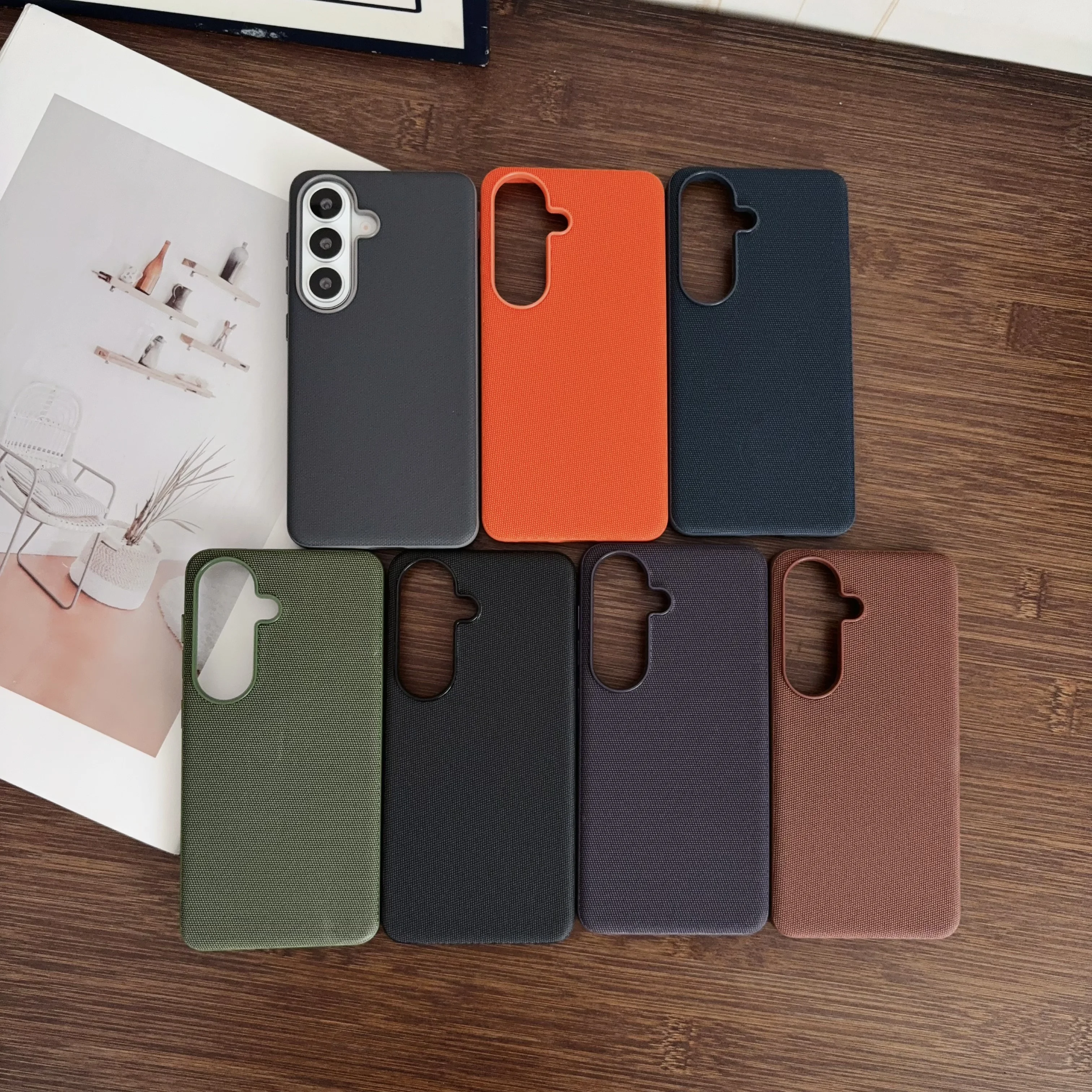 Official Original Technology weaving shell For Samsung Galaxy S26 S25 S24 S23 S22Ultra Support wireless charging Anti-scratch view 6
