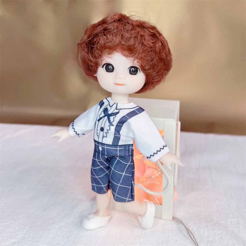 Ruchomy przegub 16cm Anime Eyes Toys Dolls Ball Jointed Body Colorful Kawaii Bjd Doll 1/8 Mini Cute Bjd Anime Doll Prezent dla dzieci