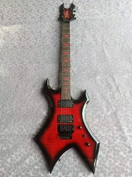 In stock B.O.C.RICH RED Flame Maple Top shaped electric guitar, active pickup, need more pictures Contact seller, fast shipping,