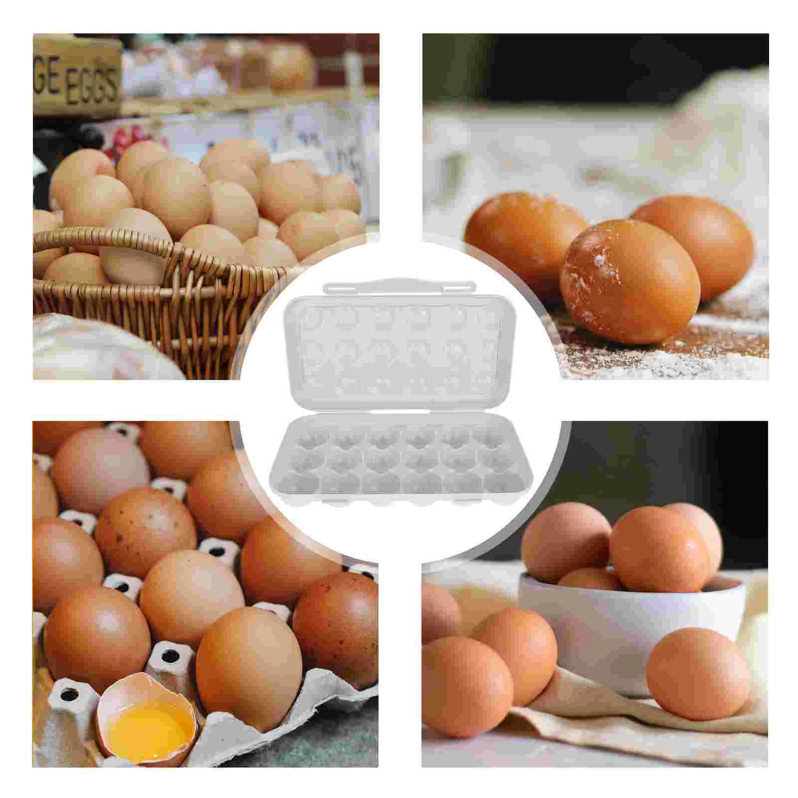 Container Egg Storage Box Fridge Cartons with Lid Pp Tray for Refrigerator Plastic Case