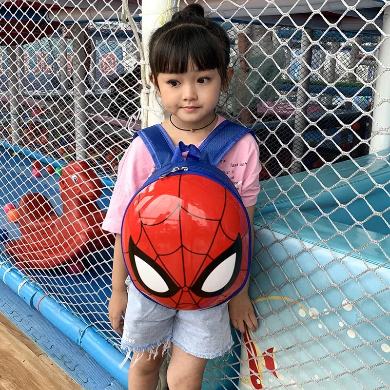 Marvel Backpack Spiderman Super Heroes Men's Backpack Children Boys Kindergarten Backpack Anime Cartoon 3D Stereo Girls Bag Kids