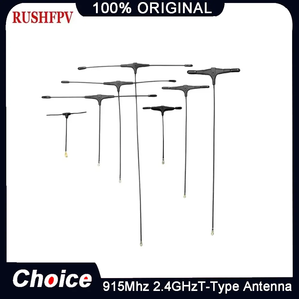 Dual-Band T-Type Antenna for ELRS & Crossfire, 2.4GHz 915MHz Compatible with EP1 RX TBS Nano, 1/UFL for RC FPV Drones