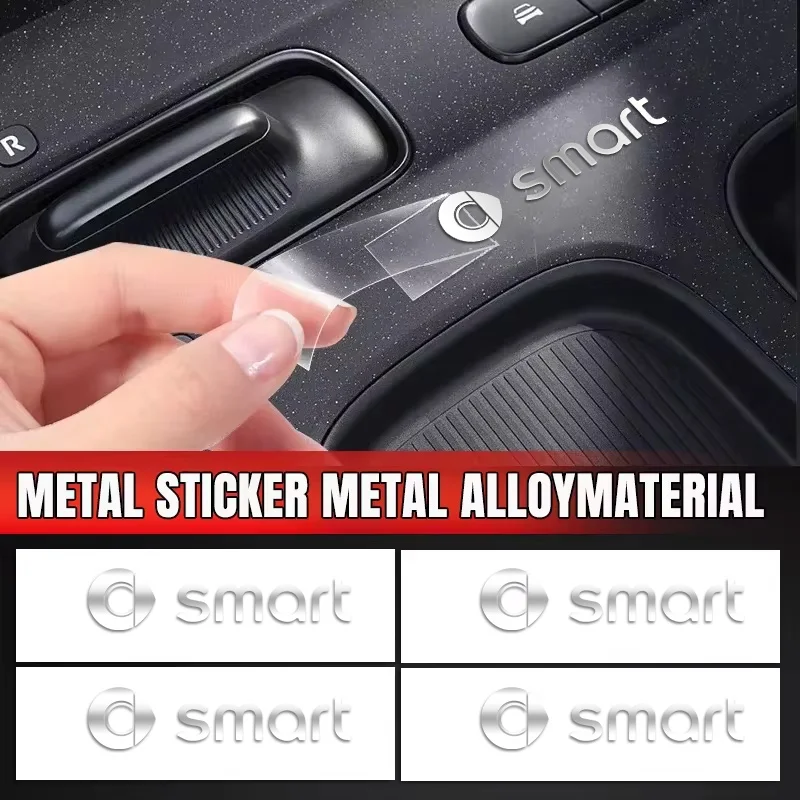 Car Metal Creative Stickers Waterproof Dirt-proof Stickers Accessory For Smart Eq Fortwo Forfour 453 451 452 450 454 Roadster