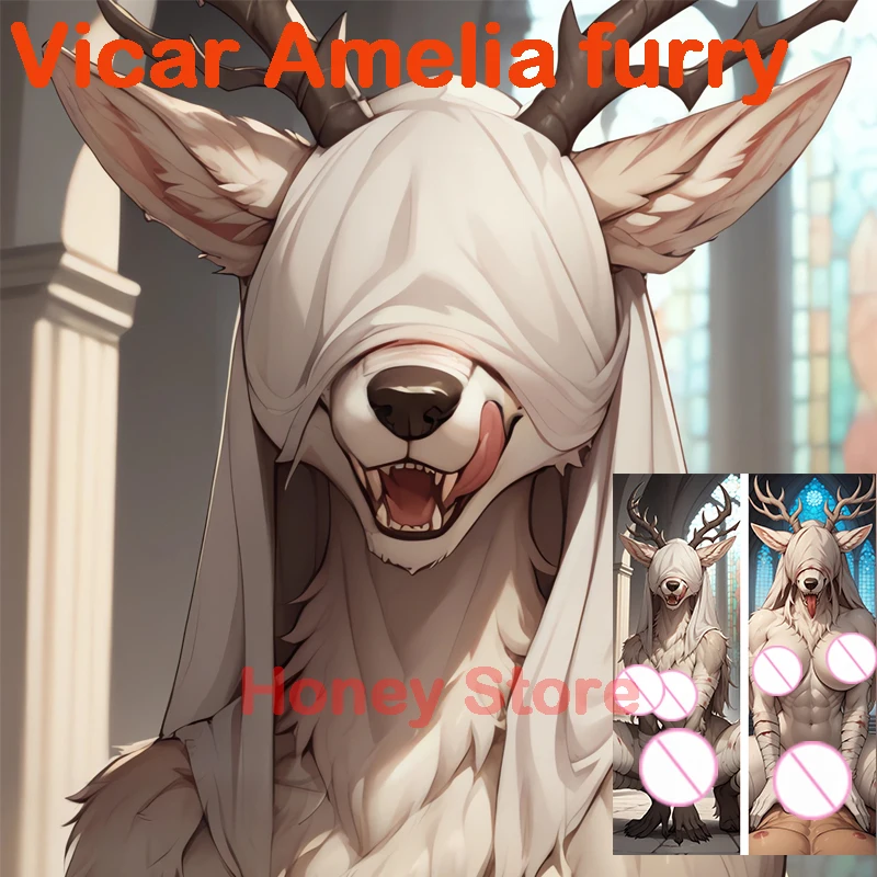 

Dakimakura Vicar Amelia furry Double sided pillowcase Equal body pillow sexy body pillow cover