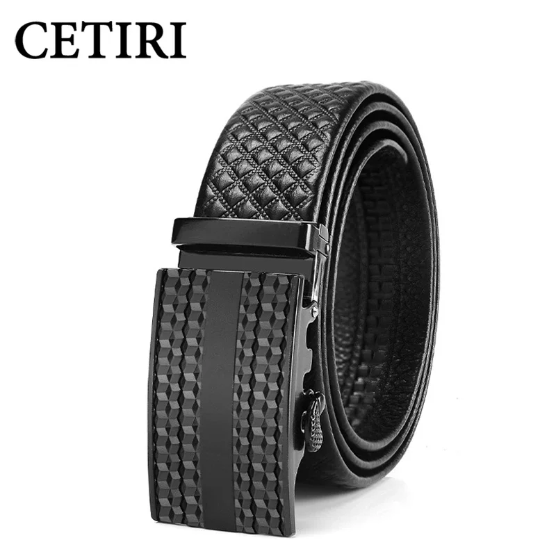 

3.5cm Top Grain Genuine Leather Belt Men Luxury Brand Mens Business Belts Designer Formal Waistband Automatic Buckle Male Belt
