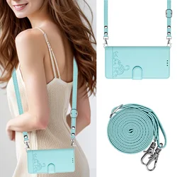 Leather Crossbody Shoulder Wallet Case For Samsung Galaxy A06 A16 A26 A56 A05s A15 A25 A35 A55 A14 A24 A34 A54 A13 A33 A53 Cover