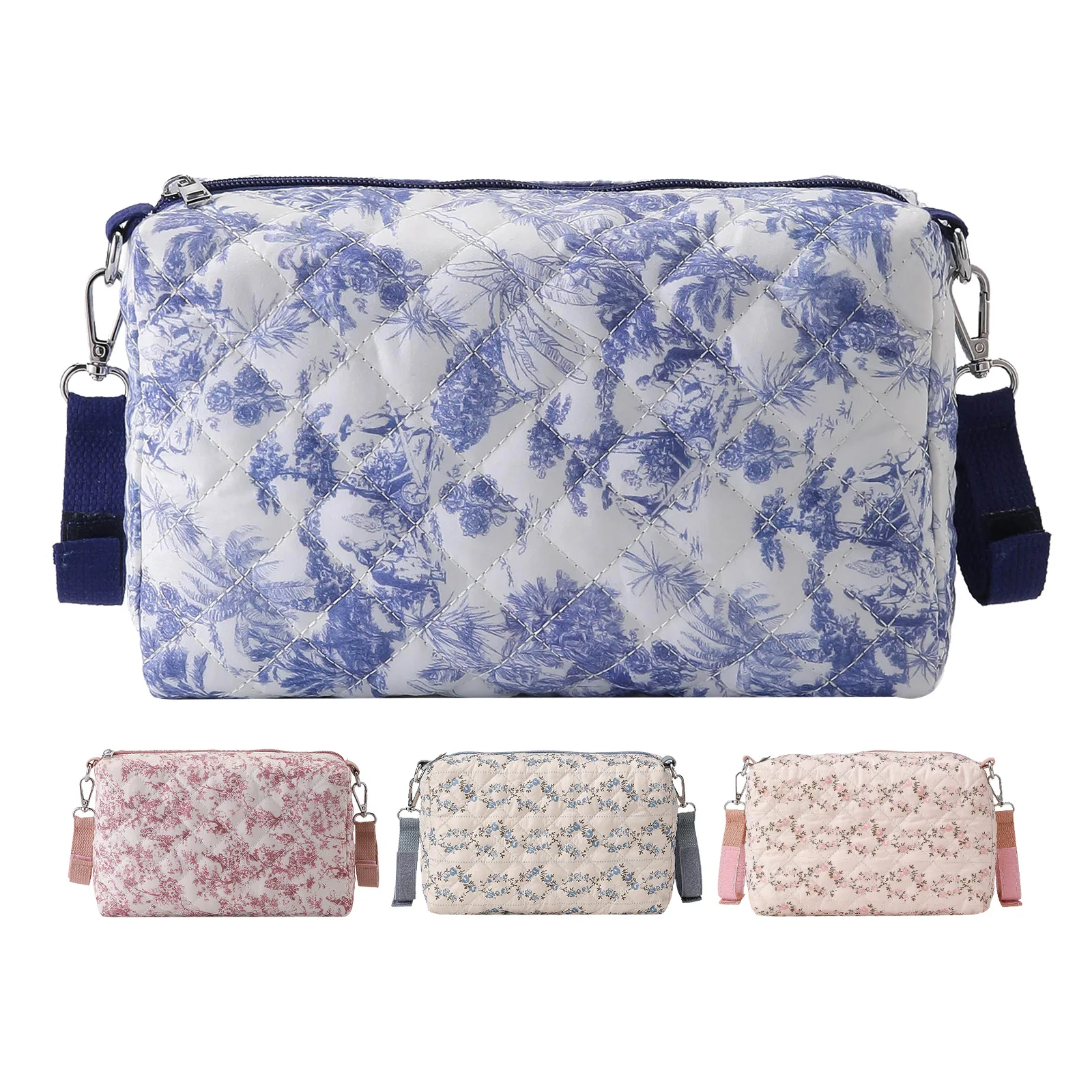 

Floral Nappy Diaper Storage Bag Large Capacity Stroller Organizer Bags Multifunctional Reusable Portable for All Strollers