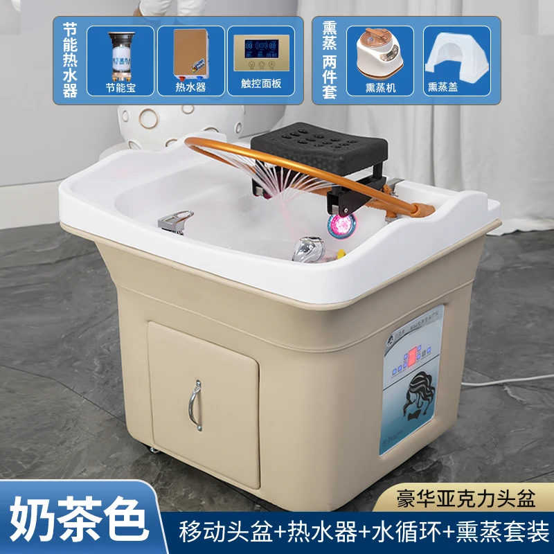 Portable Japanese Water Jet Hair Spa Makeup Chair Professional Chinese Wash Aesthetic Men's Shaving Salon Shampoo Backwash Units