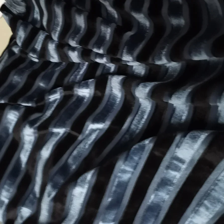 Qualified Velvet Fabric 2 tone Stripe Dress Trousers Stretchy Fabric shirt Clothes Soft Velvet Home Textile