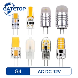 LED G4 lampada AC/DC 12V a bassa potenza 1.2W 1.4W 2W 3W ad alta efficienza luminosa senza stroboscopio per lampadario di cristallo cucina studio wc