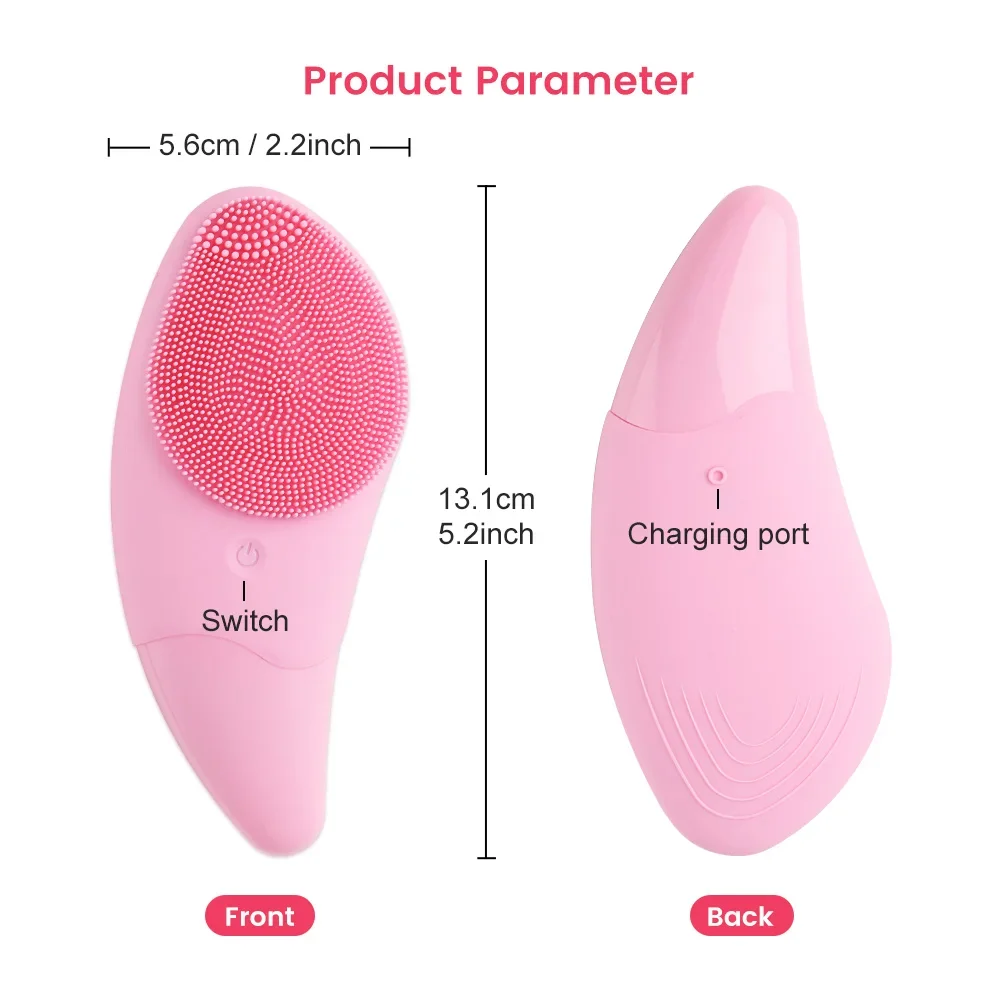 เครื่องทำความสะอาดผิวหน้าไฟฟ้า แปรงล้างหน้า เครื่องนวดหน้า แปรงทำความสะอาดผิวหน้าแบบสั่นสะเทือน เครื่องทำความสะอาดผิวหน้าแบบโซนิค แปรงทำความสะอาดรูขุมขนลึก