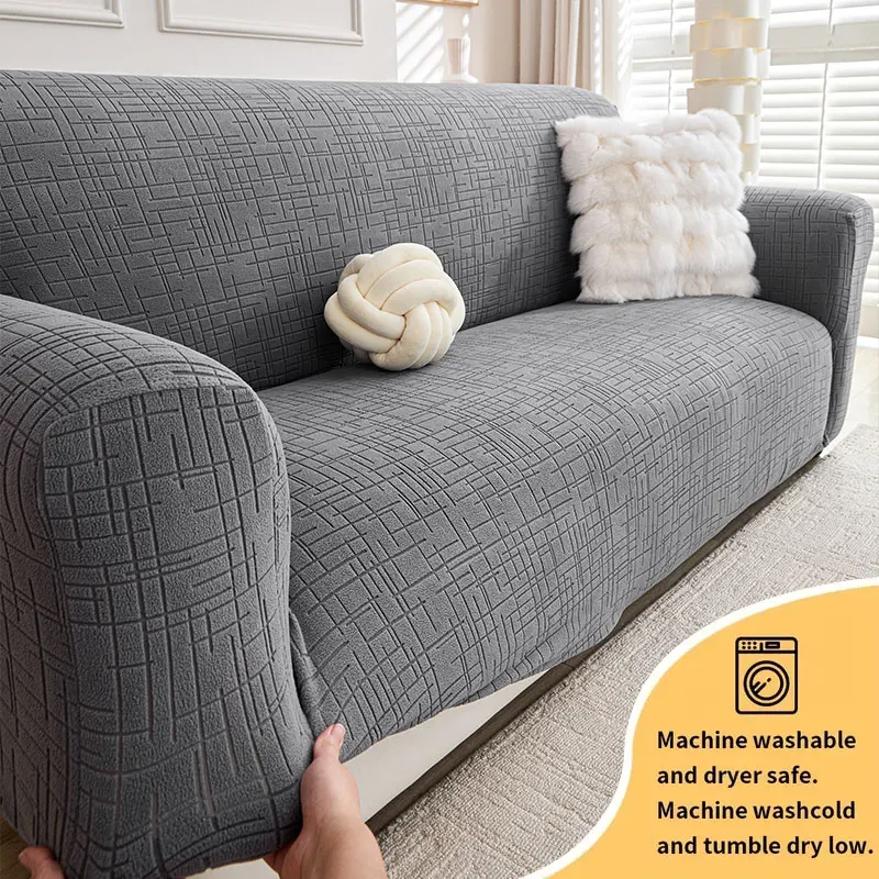 1PC-American minimalist style sofa cover, versatile and universal, suitable for all seasons, one-piece elastic sofa cover