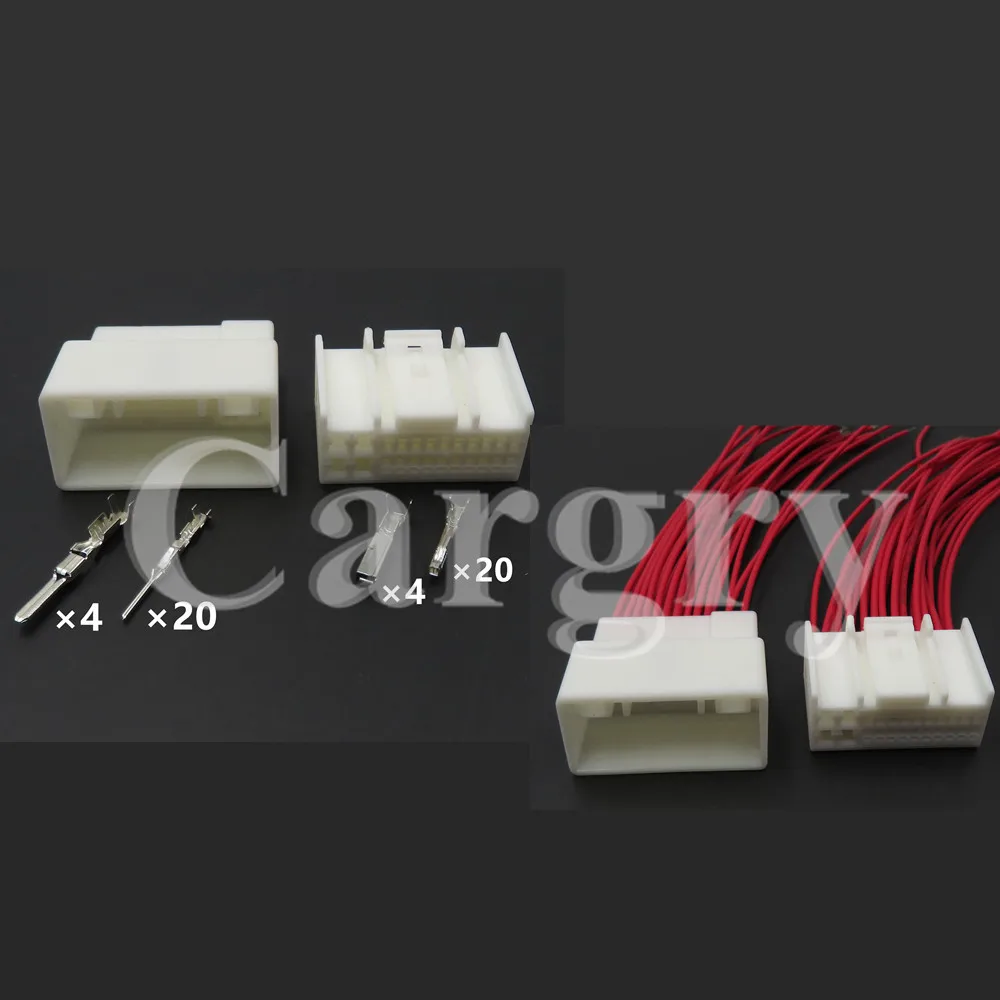 1 Set 24P AC Assembly Car Wire Harness Male Female Docking Socket Auto Parts Automobile Electrical Connector