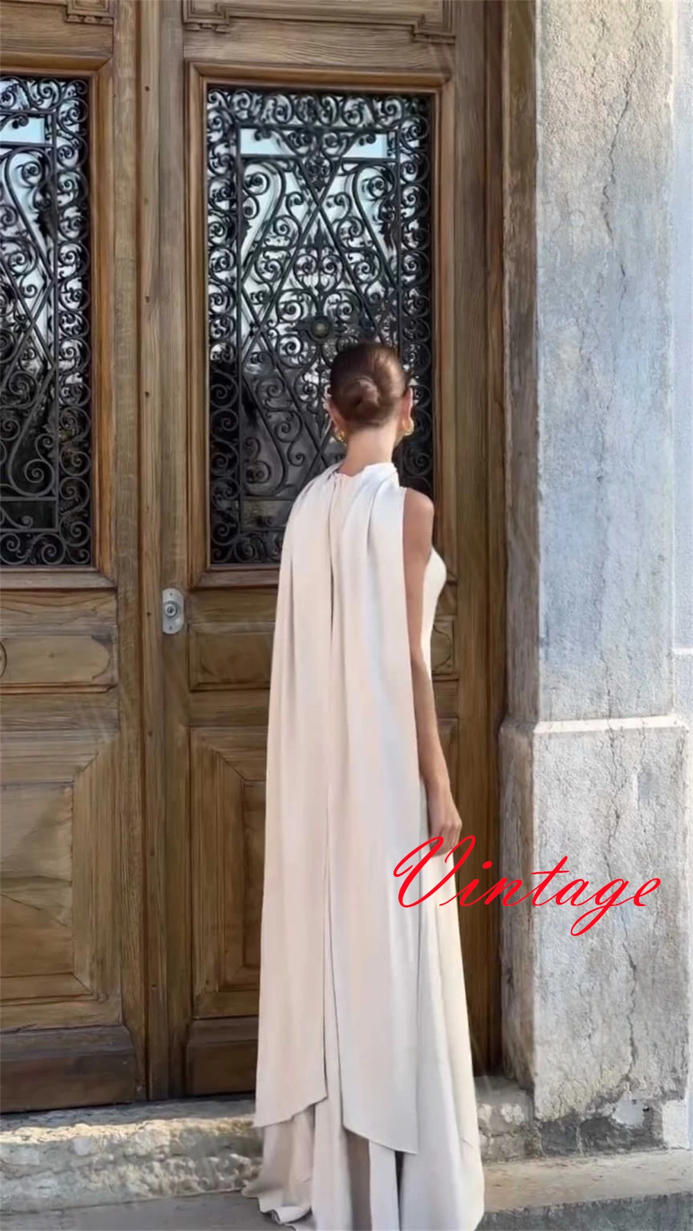 

Белое классическое изящное атласное вечернее платье с круглым вырезом по индивидуальному заказу, темпераментное вечернее платье высокого качества, вечернее платье Robe de soirée