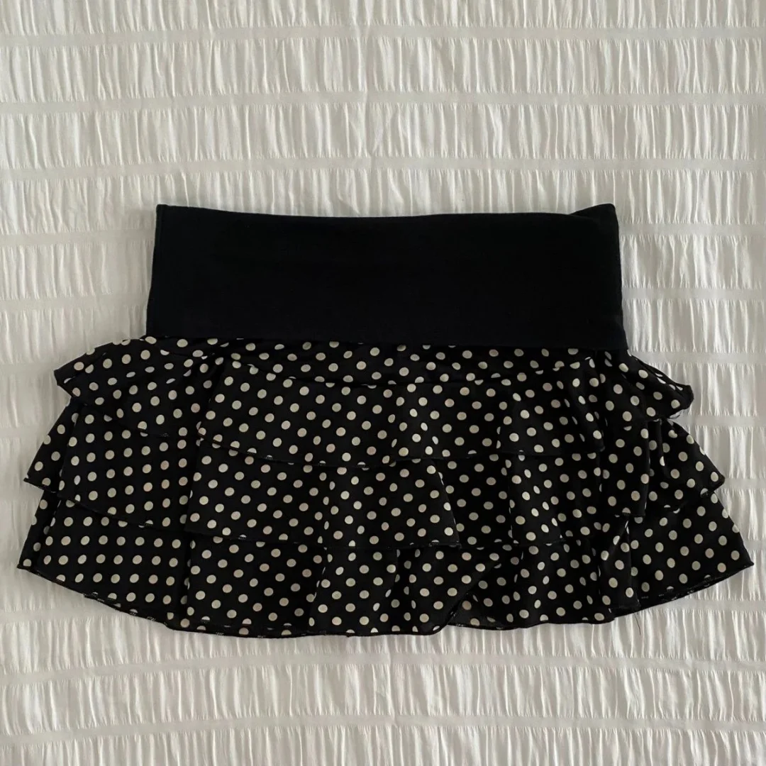 

Y2k Polka Dot Fairycore Skirt Vintage Punk Rock Fashion Elegant Slim Fit Short Harajuku