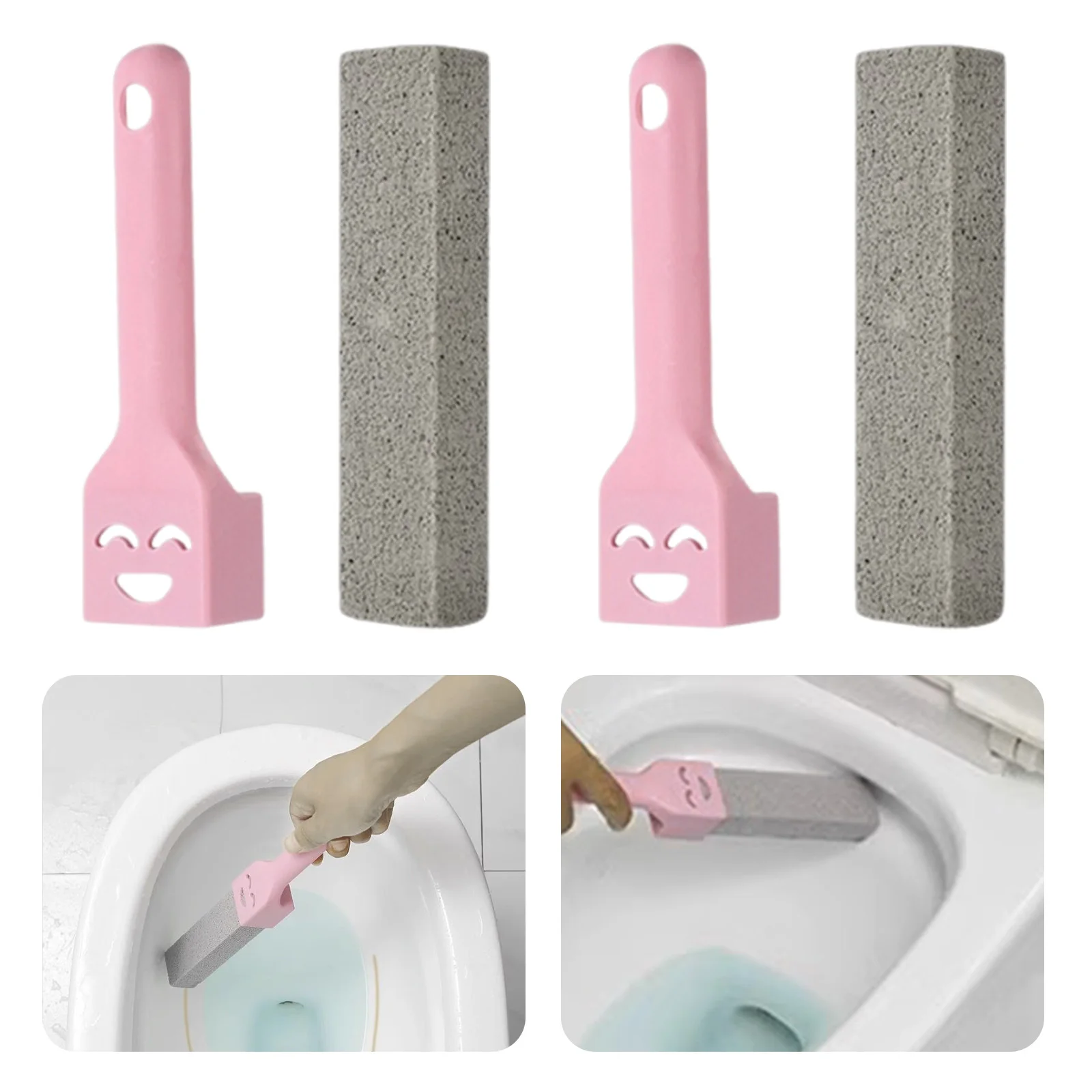

1 Pack Limescale Rust Stain Dirt Remover Brush with Handle Floating Stone Toilet Brush for Cleaning Bathroom Tiles Sink Pool Tub