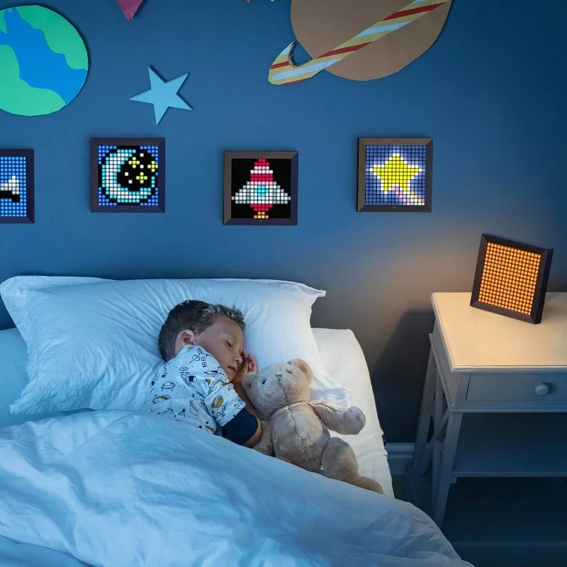 LED بكسل عرض 32x32 أضواء لوحة LED بكسل الفن إطار الصورة الرقمية APP التحكم DIY بها بنفسك لغرفة الألعاب السرير ديكور للطاولات #6