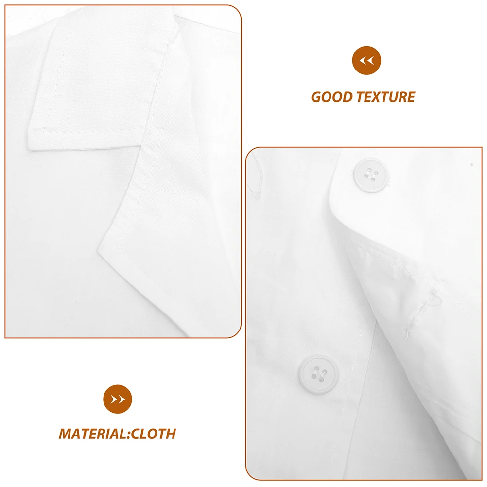 

Children Lab Coat Kids Scientist Costume Size M 126-135 Long Sleeve Breathable Washable Kids Costumes Decorative Scientist