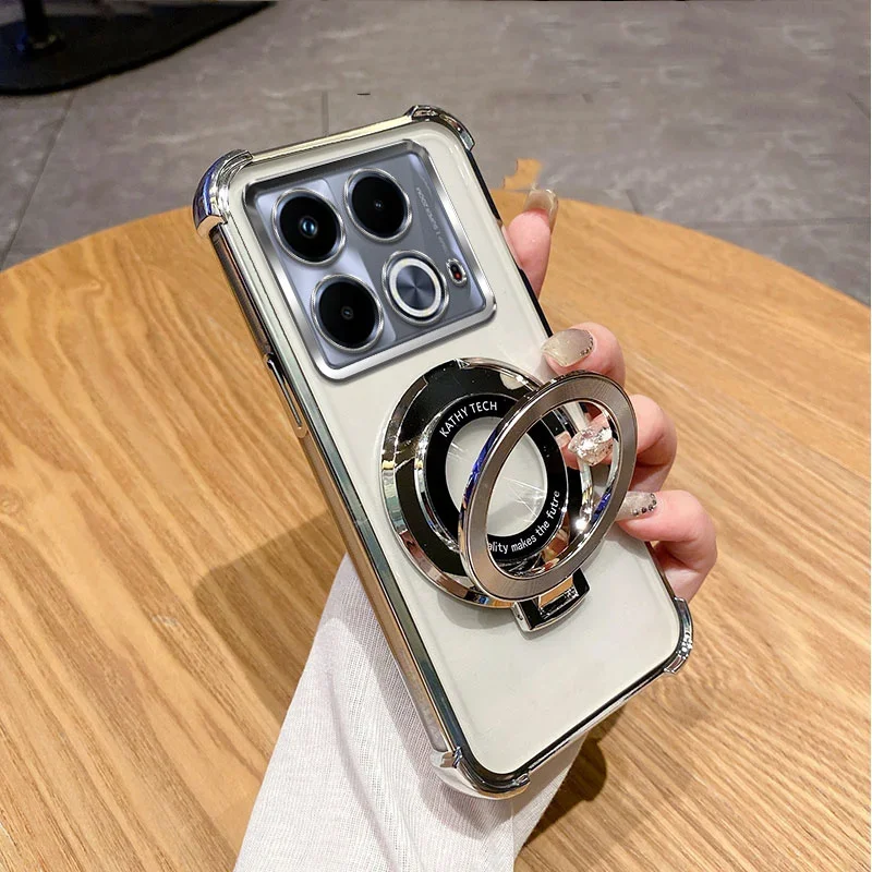 For Xiaomi 14T Pro Luxury Shockproof Magnetic Bracket for Magsafe Case for Funda Xiaomi 14T Pro 14 T 14TPro With Holder Cover