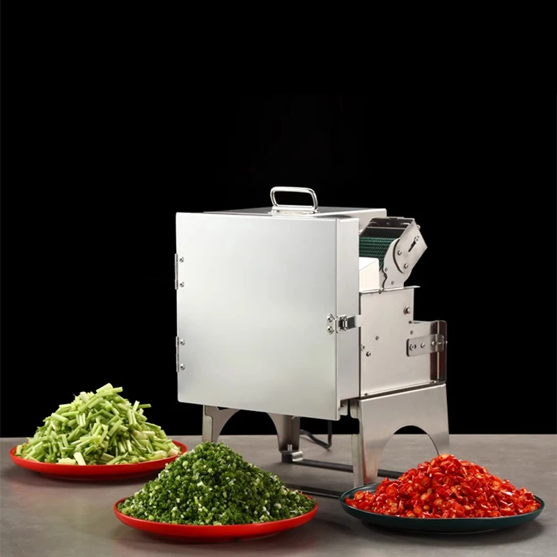 220V Electric Vegetable Cutter Commercial Automatic Green Onion Celery Chopping Minced Machine Carrot Multifunctional Slicer