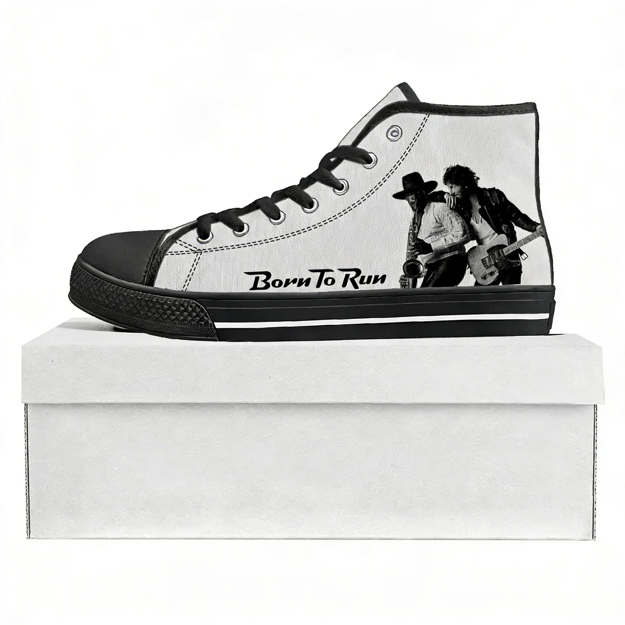 

Born To Run High Top High Quality Bruce Springsteen Sneakers Mens Womens Teenager Canvas Sneaker Casual Couple Shoes Custom Shoe