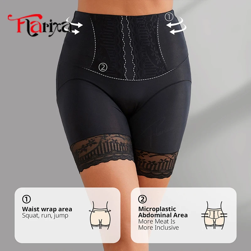 Flarixa Lace Safety Shorts High Waist Shaper Panties Belly Compression for Woman Boxers Thighs Shapewear Shorts Anti Chafing image 3