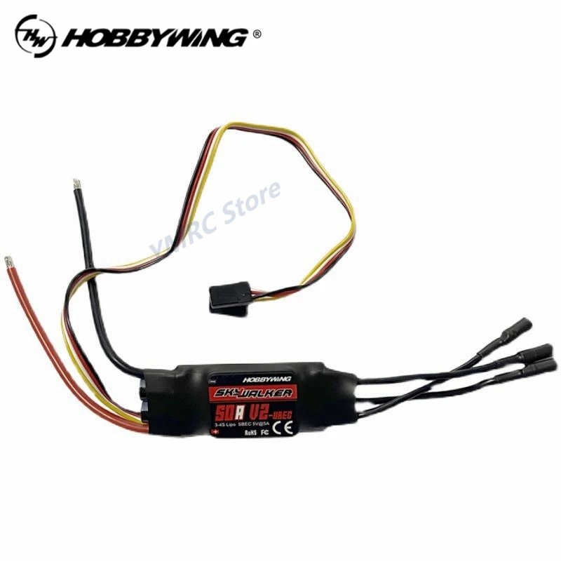 HobbyWing SkyWalker فرش ESC 40A 50A 80A 100A V2 فرش ESC 2-4S سرعة تحكم مع BEC/UBEC ل RC الطائرة بدون طيار كوادكوبتر