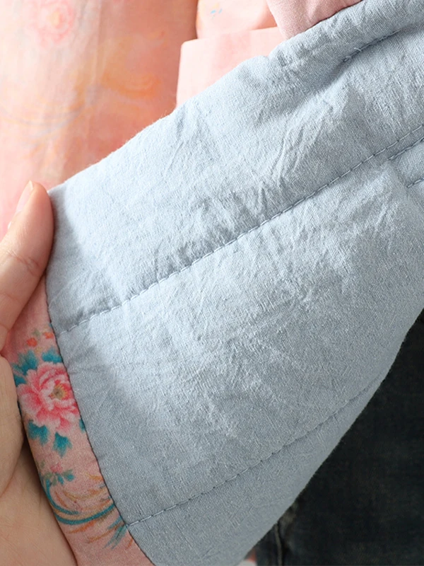 新しい中国風スレ婦人服綿麻刺繍両面着用スタンドカラーボタン付き唐装民族風スレ綿服...