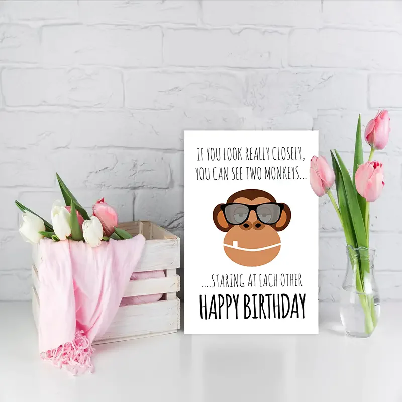 1pc, Greeting birthday card, funny and creative birthday card, suitable for family and friends, a gift card for family, friends