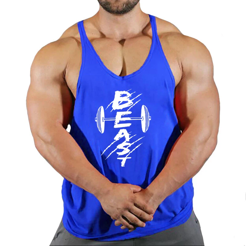 Summer Brand Fitness Tank Top Men Bodybuilding 2023 Train Gyms Clothing Fitness Men Shirt Running Vest Cotton Singlets Muscle