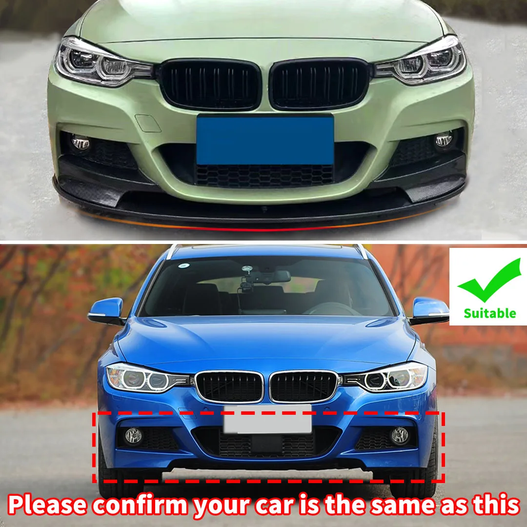 M Style Front Spoiler Bumper Lip Chin Splitter Air Dam For BMW 3 Series F30 F31 328i 330i 335i 340i 320d 330d 2013-2018 Tuning