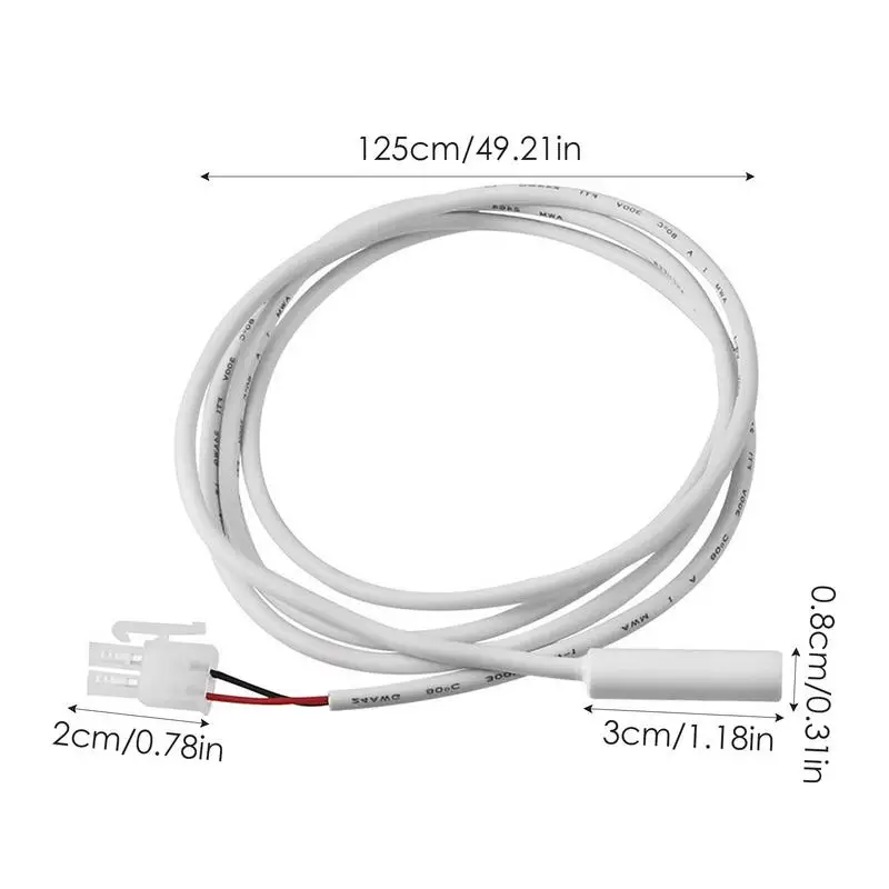 Refrigerator Defrost Thermostat Wear-Resistant Thermostat Replacement Refrigerator Thermistor Insulated Quick Response