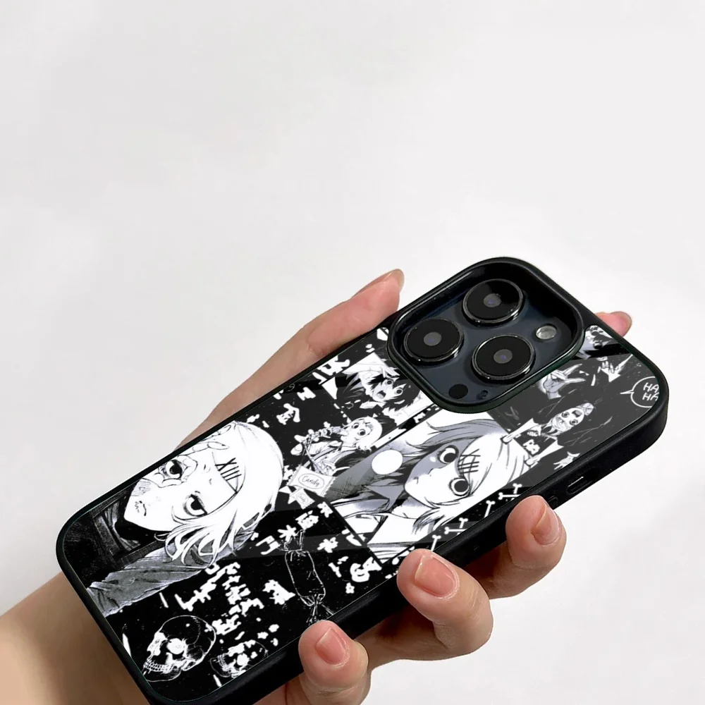 Anime JUUZOU SUZUYA Tokyo Ghouls Phone Case For IPhone 11 12 13 14 15 16 Plus Pro Max Mirror Acrylic PC TPU Cover