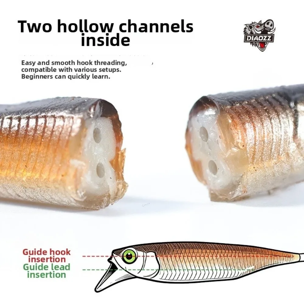 Rolling Action TPE Soft Bait Floating Design 2.5 Inch Size Floating Soft Bait Soft Material 3 Inch Size Bass Fishing Lure