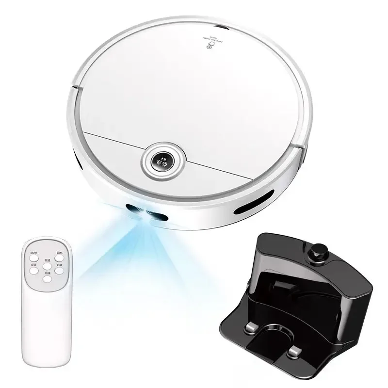 New 5-In-1 Intelligent Sweeping Robot Automatic Recharge Remote Control With Water Tank Strong Suction Vacumn Cleaner