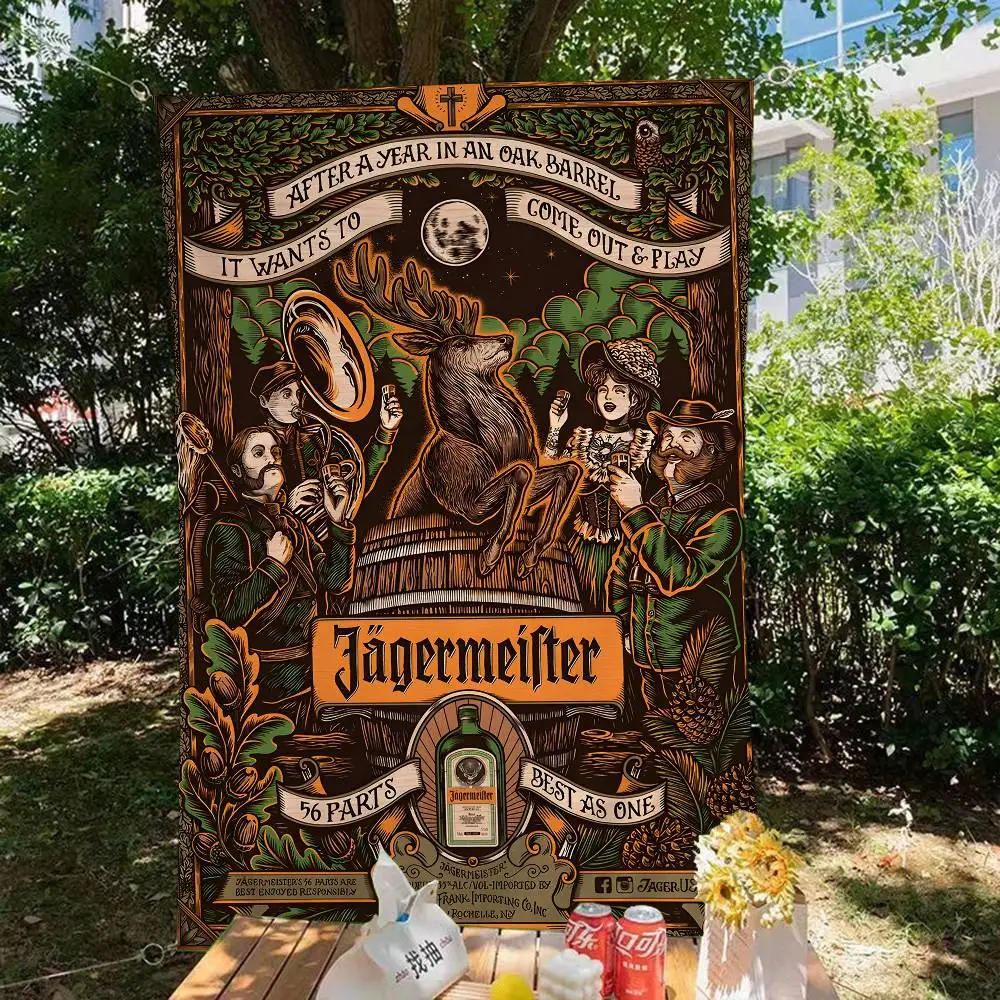 J-Jagermeister أنيمي الكرتون العلم الجدار شنقا راية الديكور ديكور المنزل المنزلي #1