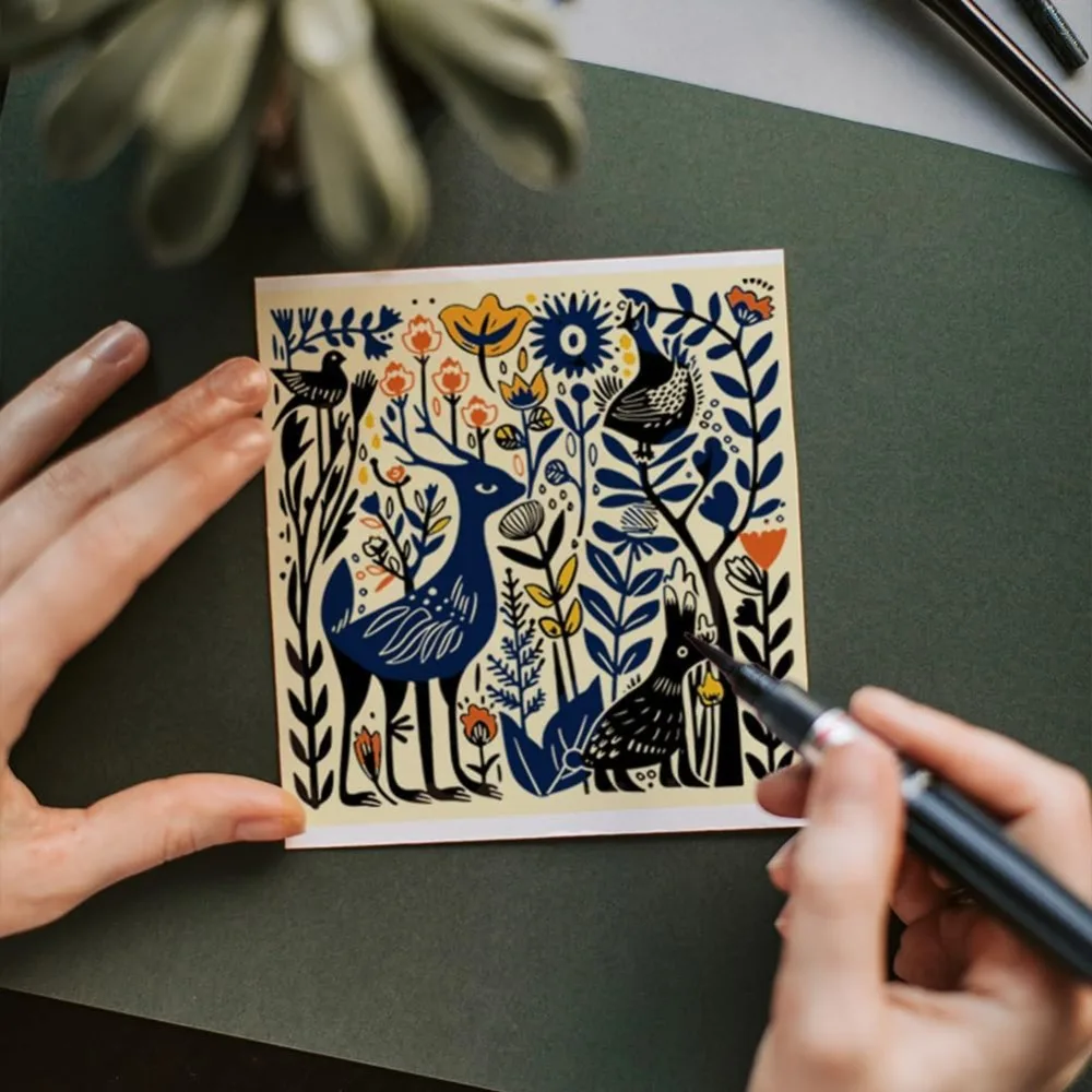 Abstract Animals Clear Stamps Deer Bird Rabbit Chicken Clear Stamps Flowers Plants Silicone Stamps for DIY Scrapbooking Photo