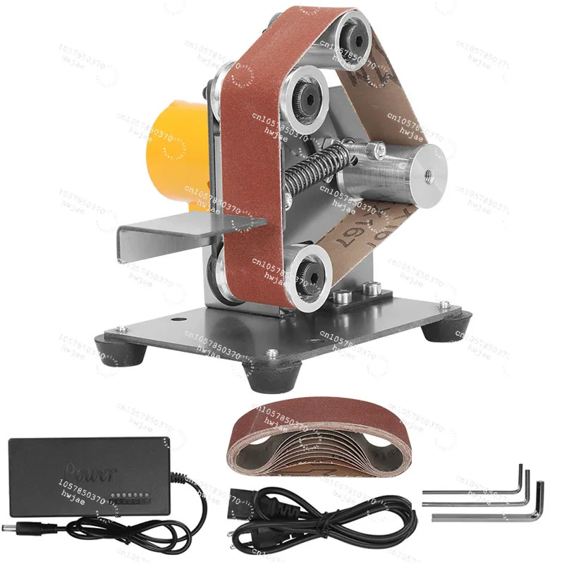 Belt Sander Electric Sanding Polishing Grinding Machine 7 Variable Speed for Polishing Wood Cutter Edges Sharpener Grinder Power