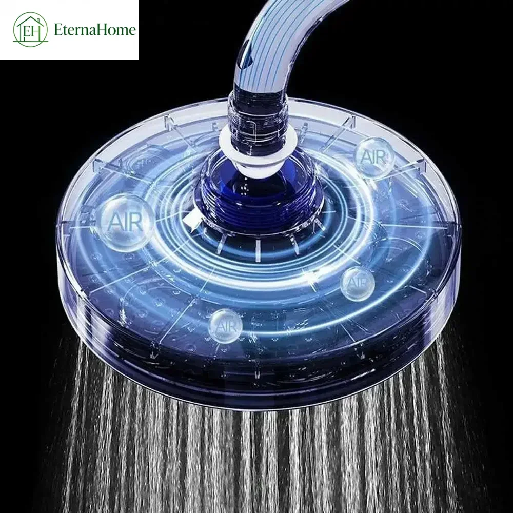 5 Modes Shower Head with High Elastic Silicone Nozzles Knob Adjustable Large Water Flow Shower Head Home Bathroom Accessories 4