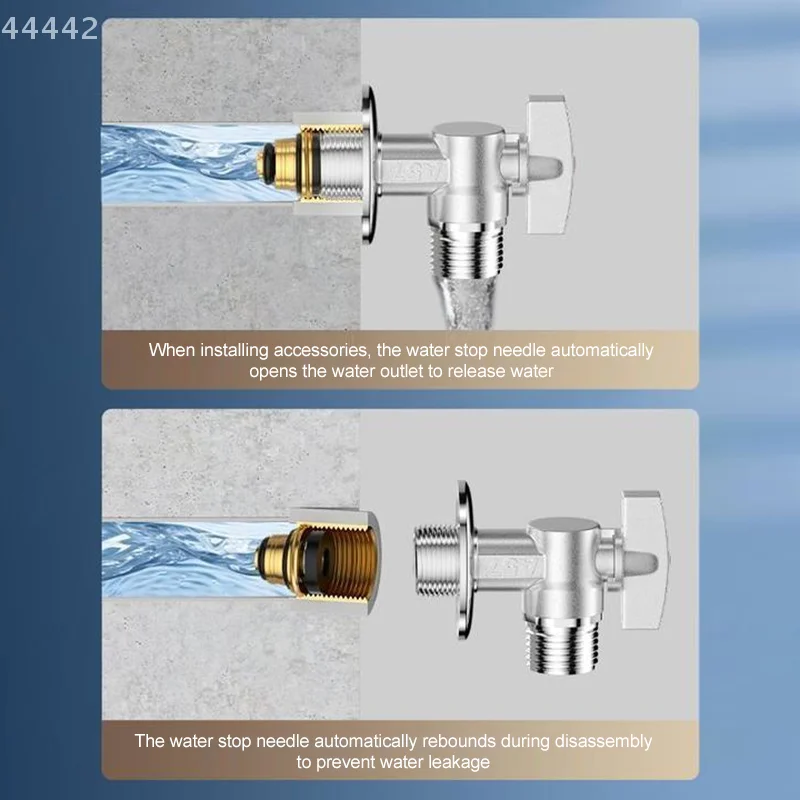 

Automatic Water Stop Valve, 4 Points Pipeline, Free Raw Material Belt, Anti-leakage Angle Valve, Faucet