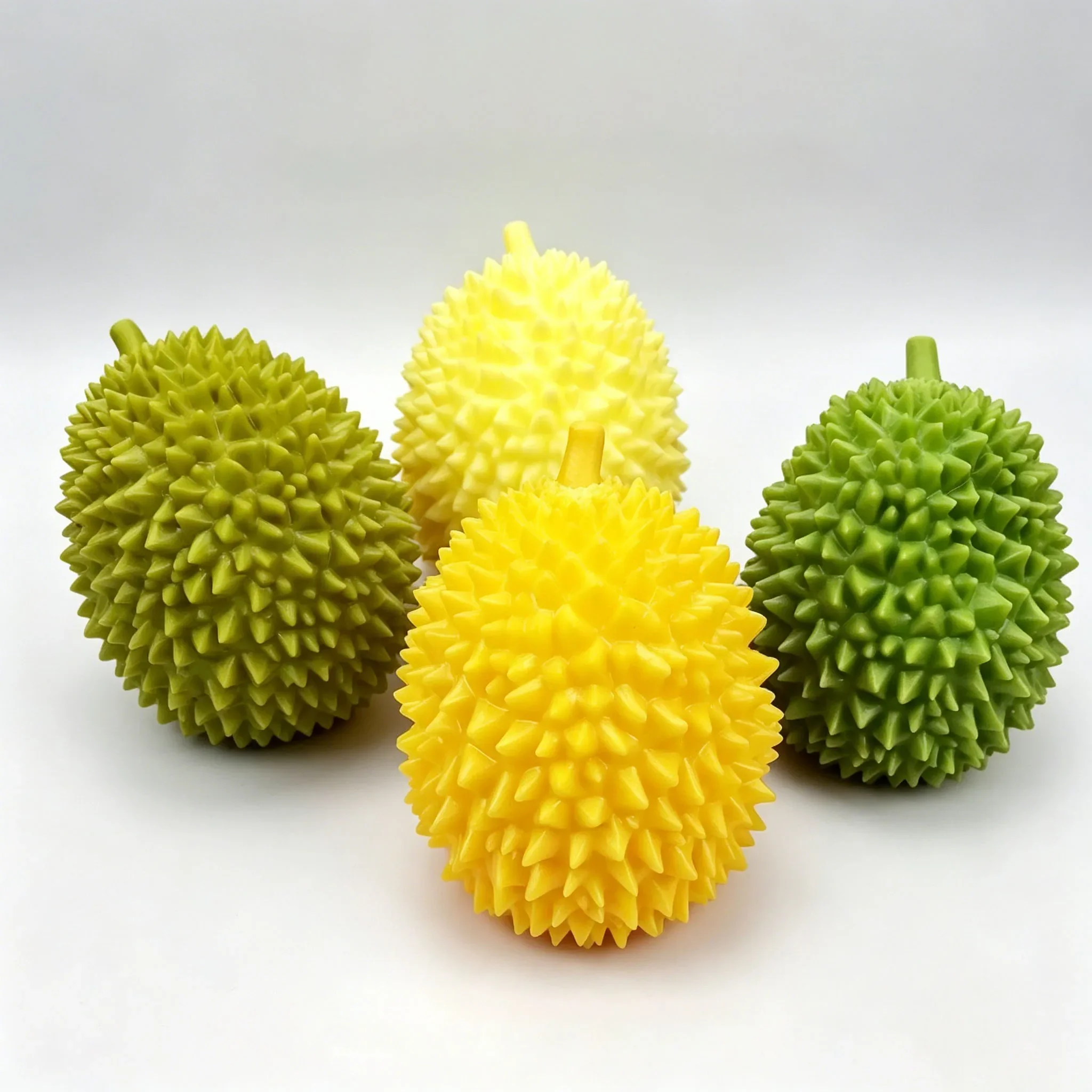 Cute Simulation Durian Squishy Toy, Multi Color Prickly Fruit Slow Rebound Stretchable Squeeze Fidget Toy, Soft High Elastic Stress Relief Anti-Anxiety Hand Squeeze Toy for Kids Teens Adults