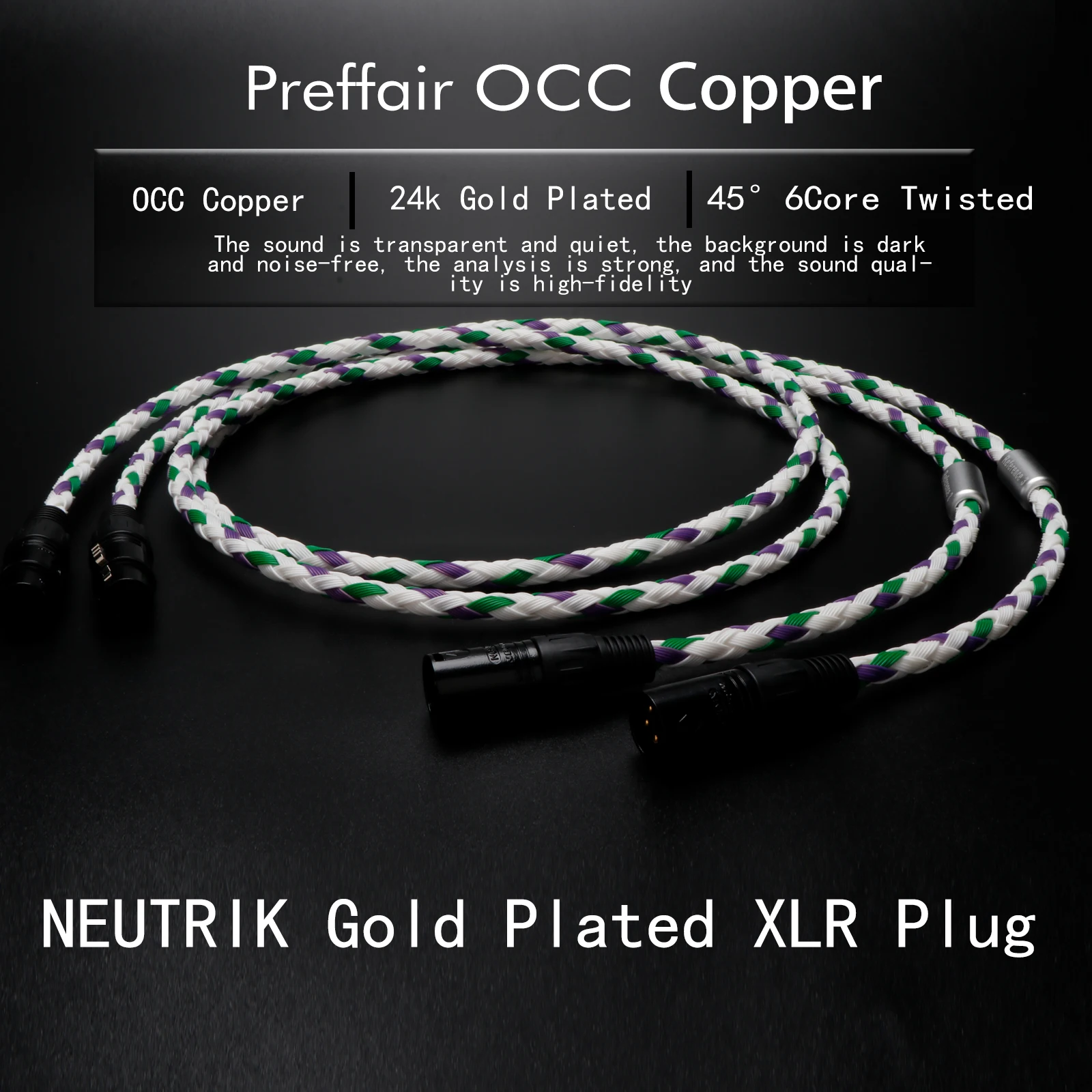 

Pair Signature S3-2 Audio Singnal cable Singl End XLR audio interconnect Cable Audio Balance Cable