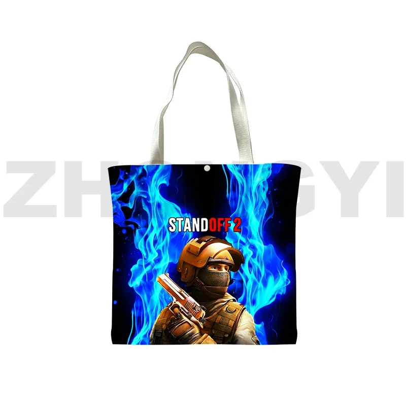 New Shooting War Game Standoff 2 Handbag for Women Lightweight Portable Travel Shoulder Bag 3D Anime Tote Bag Large Shopping Bag