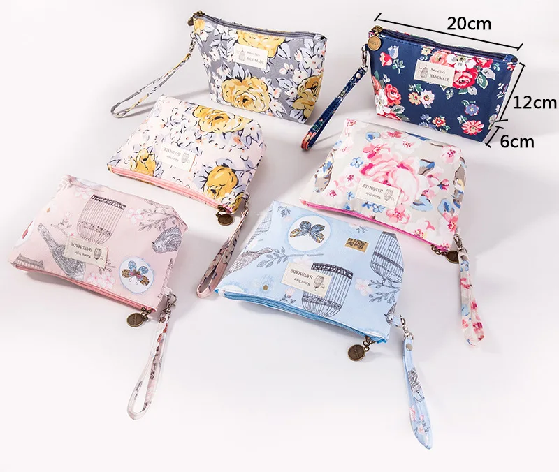 Waterproof Cloth Cosmetic Storage Bag Printed Ladies Portable Clutch Waterproof Travel Wash Bag Water Proof Women\'s Pouch 2022