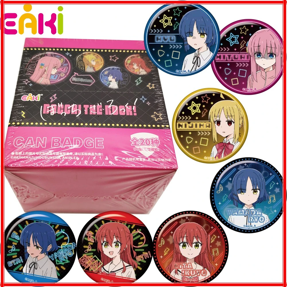 

New Eaki Genuine Bocchi The Rock！Creative Cartoon Double Flash Badge Exquisite Brooches Bag Accessories Surprise Birthday Gifts