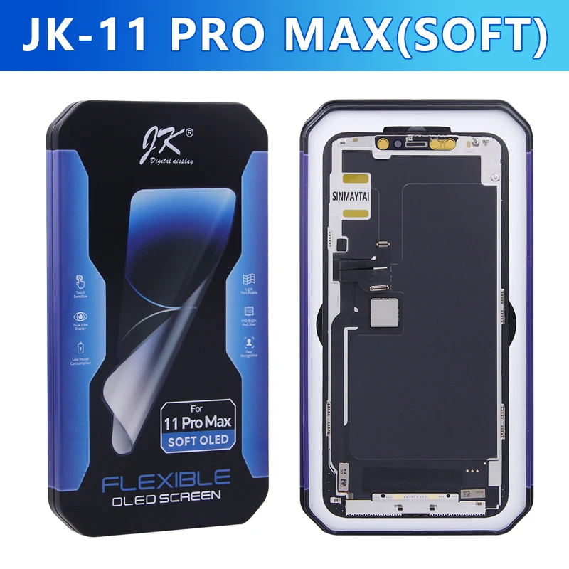 Pantalla OLED suave para iPhone XS, 11, 12, 13, 14, 15, 16, 17 Plus Pro Max, LCD con táctil y digitalizador, ensamblaje de repuesto 3