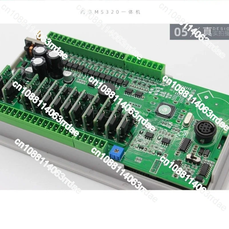 2-in-1 PLC & HMI Integrator FX2N 20 24MRT + OP320 Text Display TD 3.7'' RS485 Modbus RTU, 4AD 2DA NTC Optional