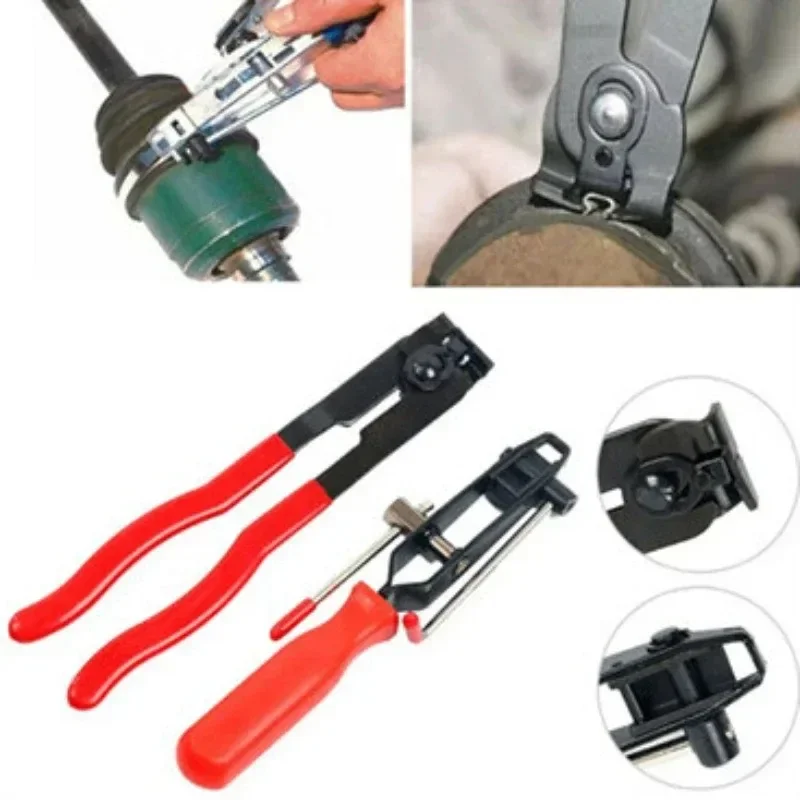 Hand Installer Tool CV Joint Boot Clamp Pliers Car Banding Hand Tool Kit Durable for Exhaust Pipe Fuel Filter Multi-Function