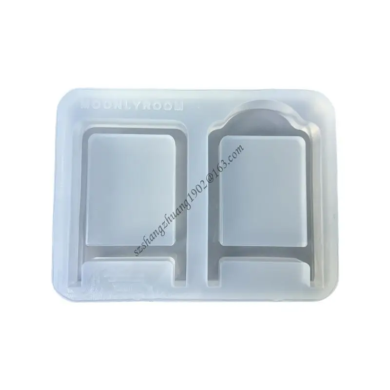

Q6RB Silicone Resin Accessory Mold Earrings and Keychain Mould Epoxy Resin Signboard Charm Molds Unique Jewelry Making Tool